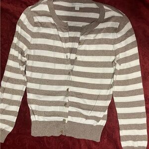 Striped and White Women's Sweater